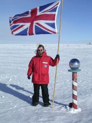Simon at the South Pole