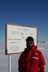 Simon at the South Pole