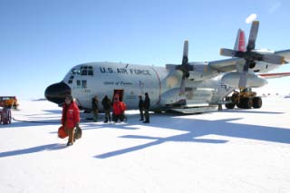 My plane arrives at Williams Field