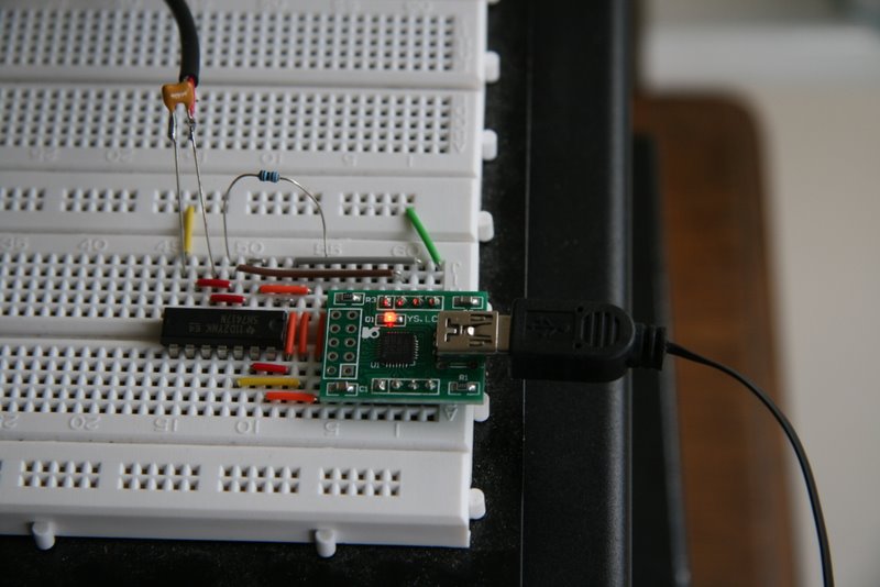 Interface on breadboard